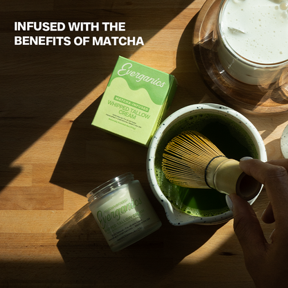Organic Whipped Beef Tallow Balm - Matcha Infused